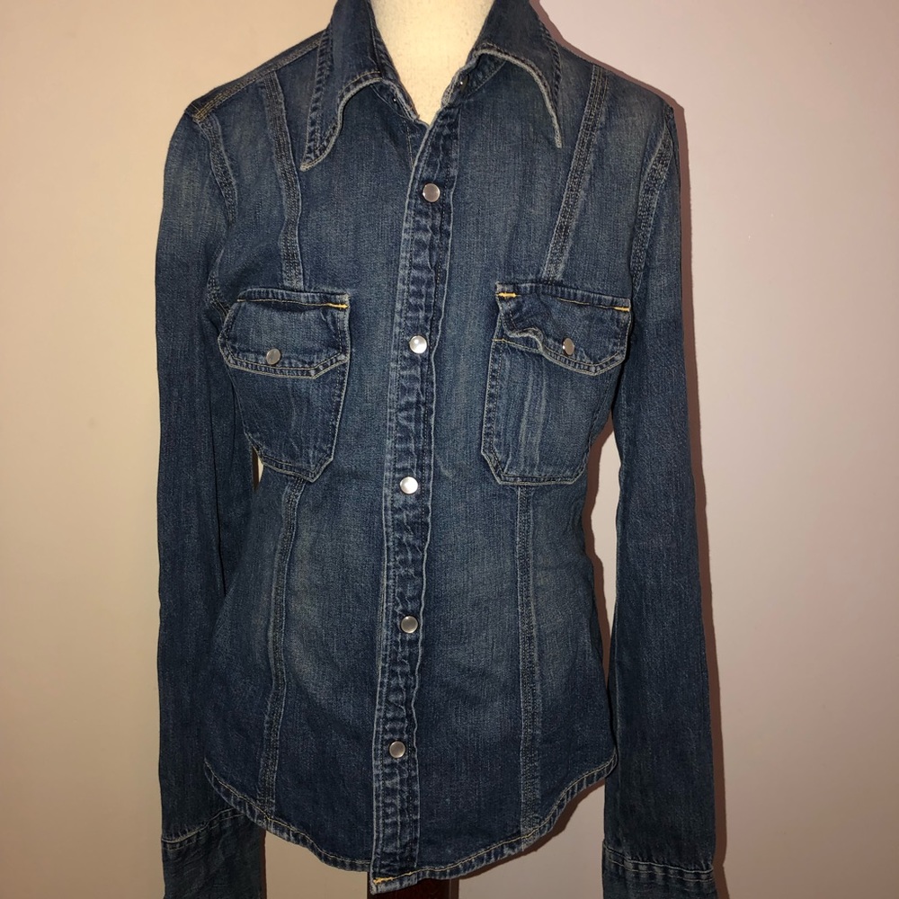 Jean button down